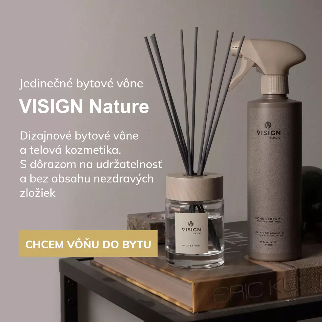 Jedinečné bytové vône
VISIGN Nature

Dizajnové bytové vône a telová kozmetika. S dôrazom na udržateľnosť a bez obsahu nezdravých zložiek
